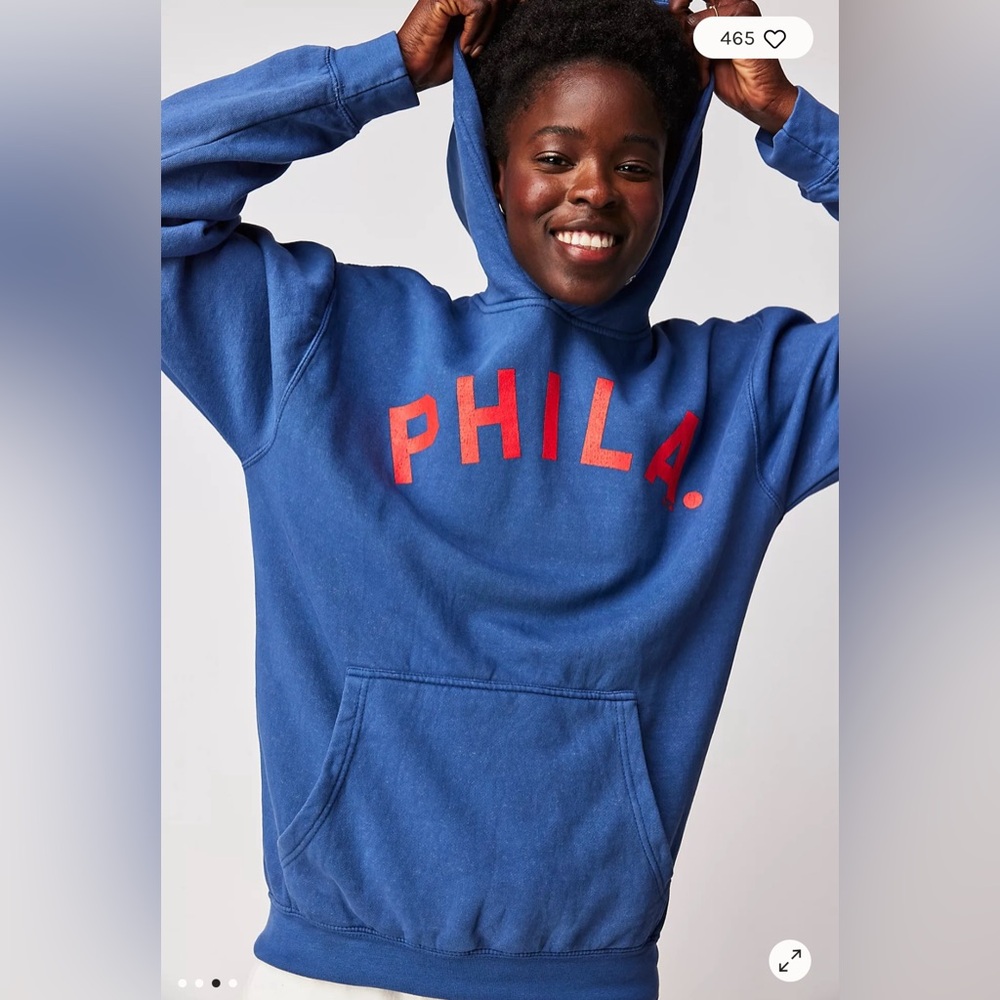 Free People Gray Phila Vintage Hoodie Unisex Small SOLD OUT
